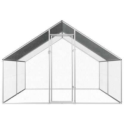 vidaXL Outdoor Chicken Cage 2.75x4x1.92 m Galvanised Steel