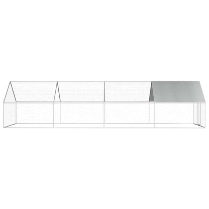 vidaXL Outdoor Chicken Cage 2.75x8x1.92 m Galvanised Steel