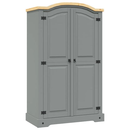 vidaXL Wardrobe | Grey body and brown top