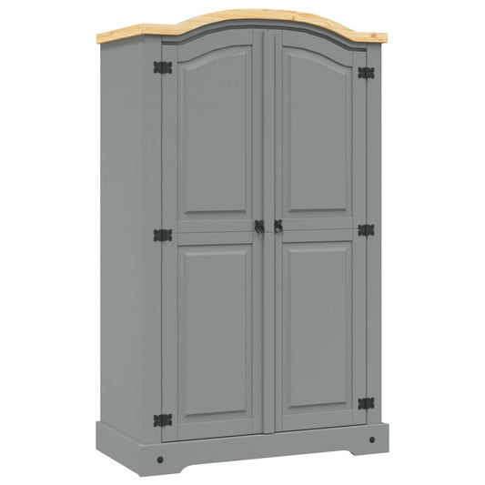 vidaXL Wardrobe | Grey body and brown top