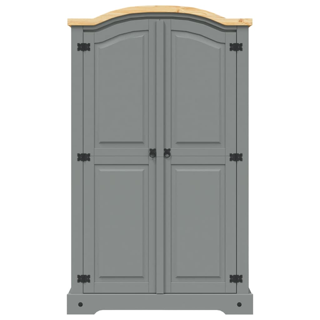 vidaXL Wardrobe | Grey body and brown top