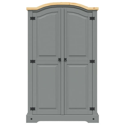 vidaXL Wardrobe | Grey body and brown top