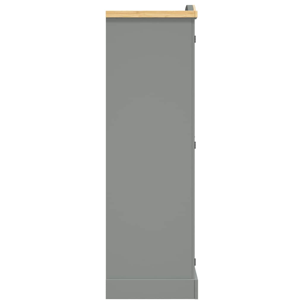 vidaXL Wardrobe | Grey body and brown top