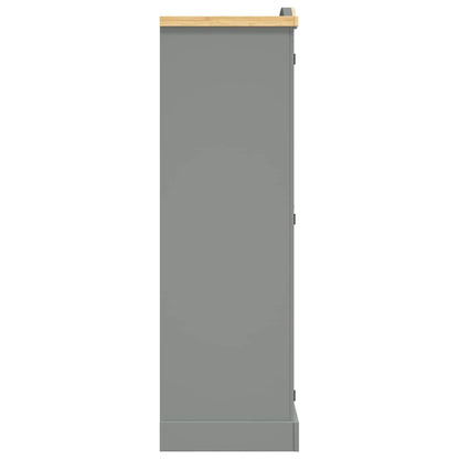 vidaXL Wardrobe | Grey body and brown top