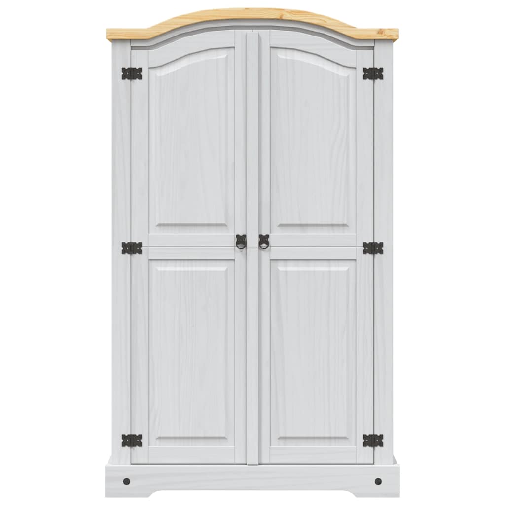 vidaXL Wardrobe | White body with brown top