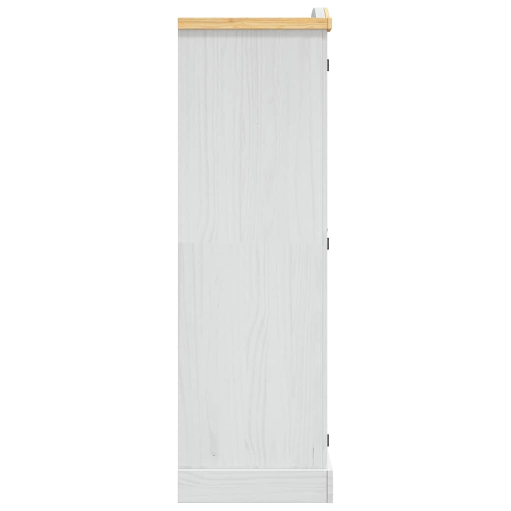 vidaXL Wardrobe | White body with brown top