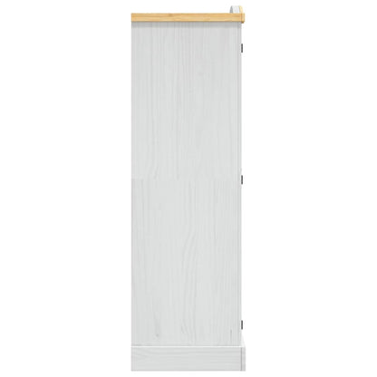 vidaXL Wardrobe | White body with brown top