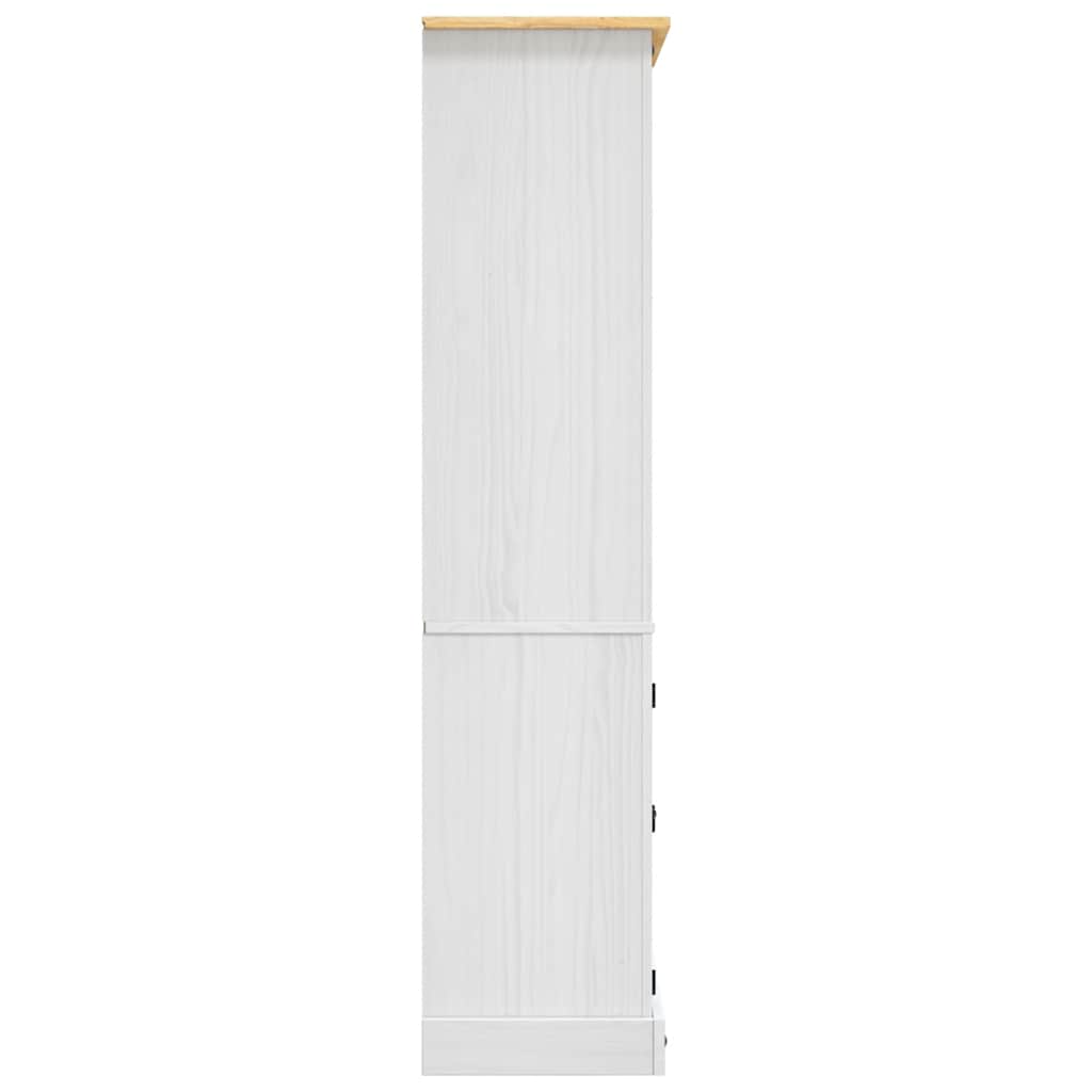 vidaXL Cupboard Mexican Pine Corona Range White 80x40x170 cm