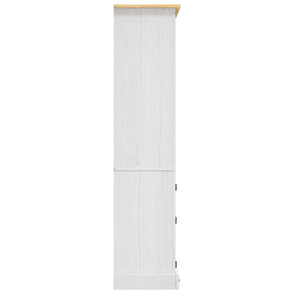 vidaXL Cupboard Mexican Pine Corona Range White 80x40x170 cm