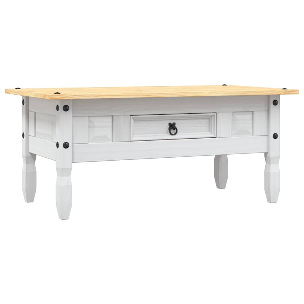 vidaXL Coffee Table Mexican Pine Corona Range White 100x55x44 cm