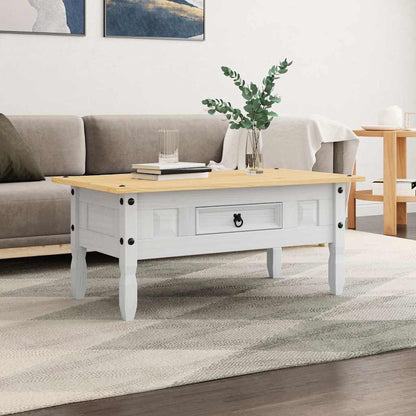 vidaXL Coffee Table Mexican Pine Corona Range White 100x55x44 cm