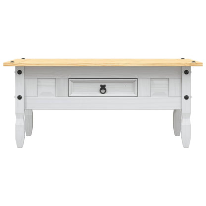 vidaXL Coffee Table Mexican Pine Corona Range White 100x55x44 cm