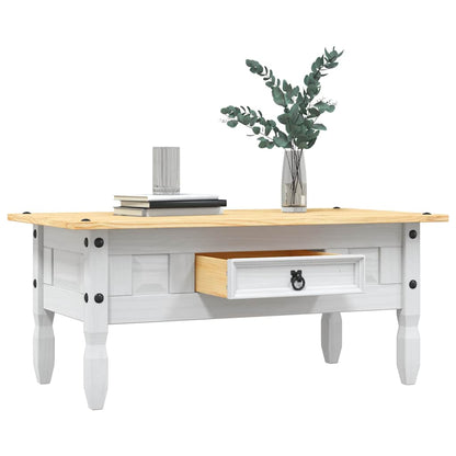 vidaXL Coffee Table Mexican Pine Corona Range White 100x55x44 cm