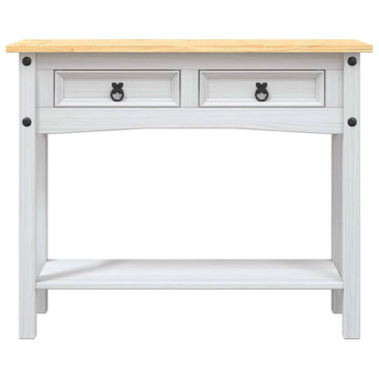 282646 vidaXL Console Table Mexican Pine Corona Range White 90x34,5x73 cm