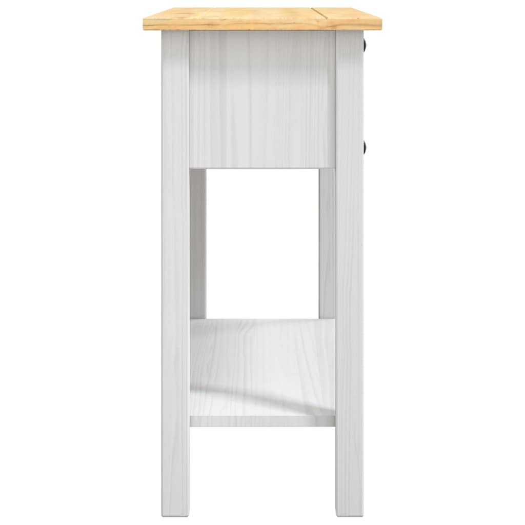 282646 vidaXL Console Table Mexican Pine Corona Range White 90x34,5x73 cm