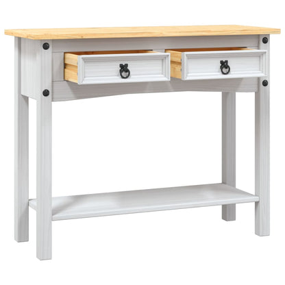 282646 vidaXL Console Table Mexican Pine Corona Range White 90x34,5x73 cm