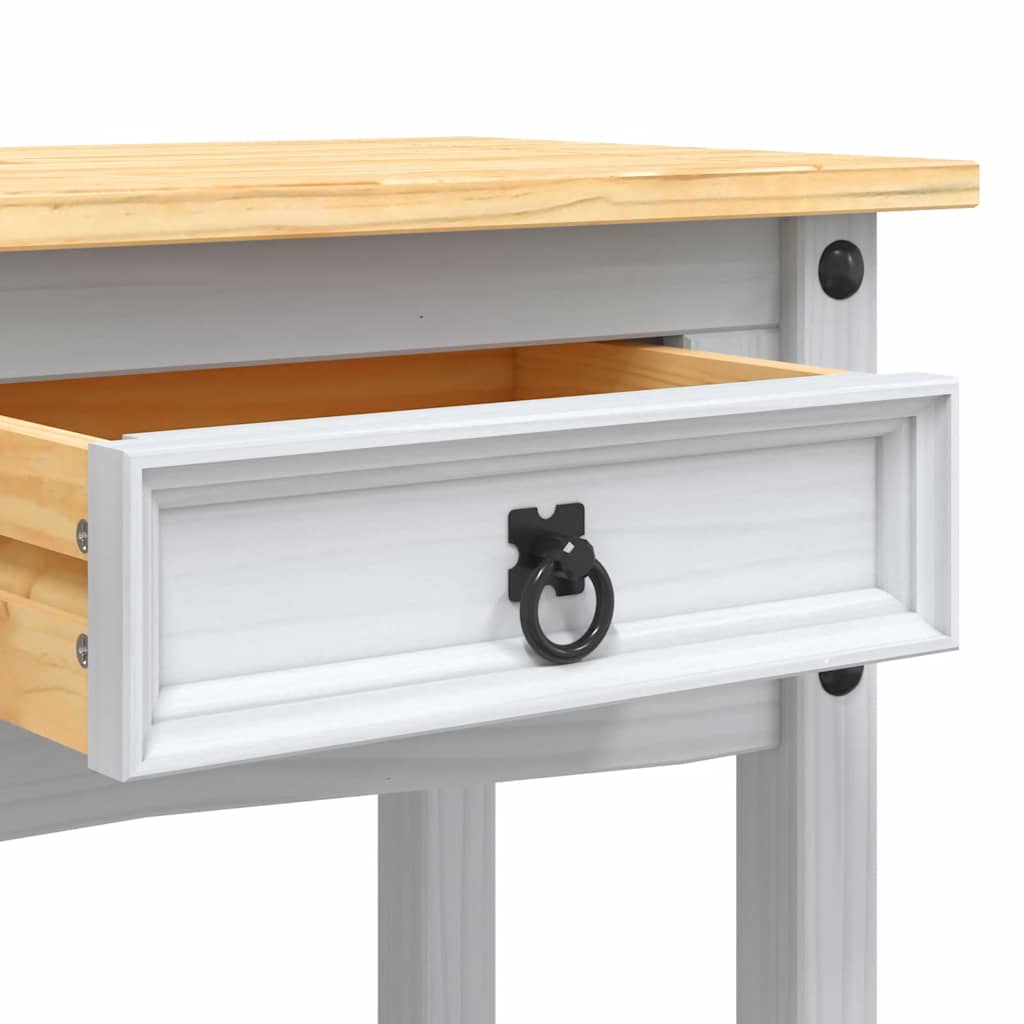 282646 vidaXL Console Table Mexican Pine Corona Range White 90x34,5x73 cm