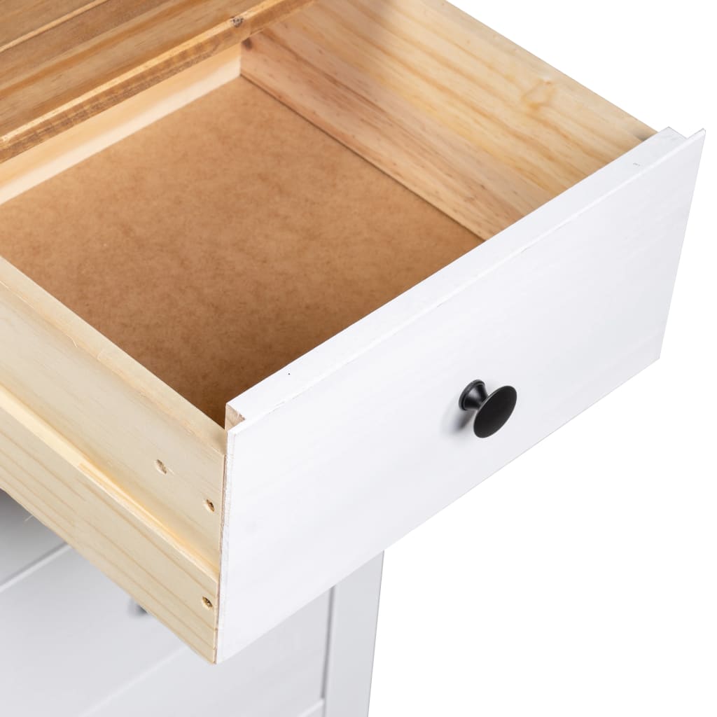 vidaXL Sideboard White 46x40x89 cm Pine Panama Range
