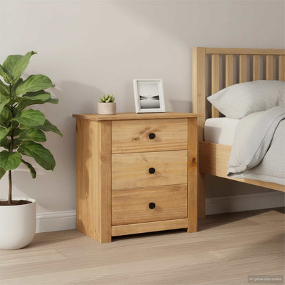 282652 vidaXL Bedside Cabinet 46x40x57 cm Pinewood Panama Range