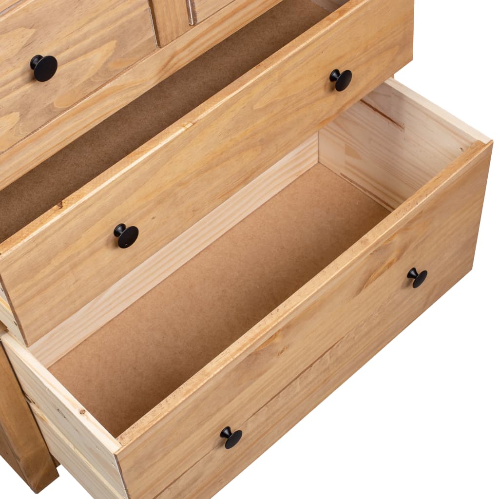 vidaXL Sideboard | Natural wood colour | Solid pine wood | Medium | Sideboard