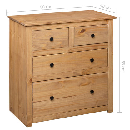 vidaXL Sideboard | Natural wood colour | Solid pine wood | Medium | Sideboard
