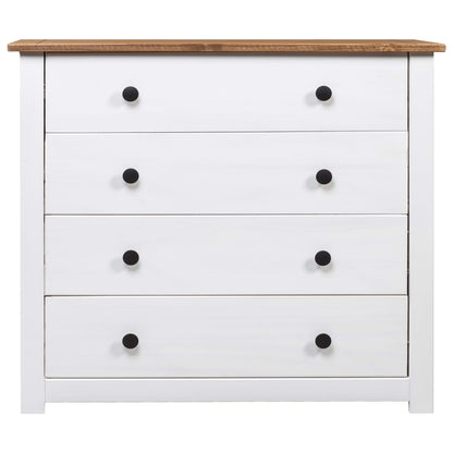 vidaXL Side Cabinet White 80x40x73 cm Pine Panama Range