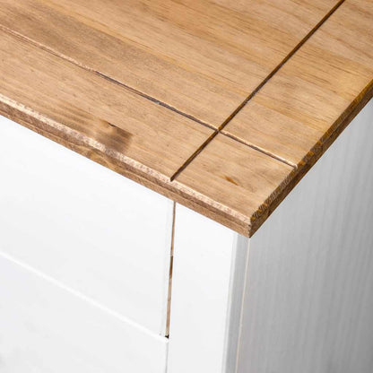 282660 vidaXL Side Cabinet White 80x40x73 cm Pine Panama Range