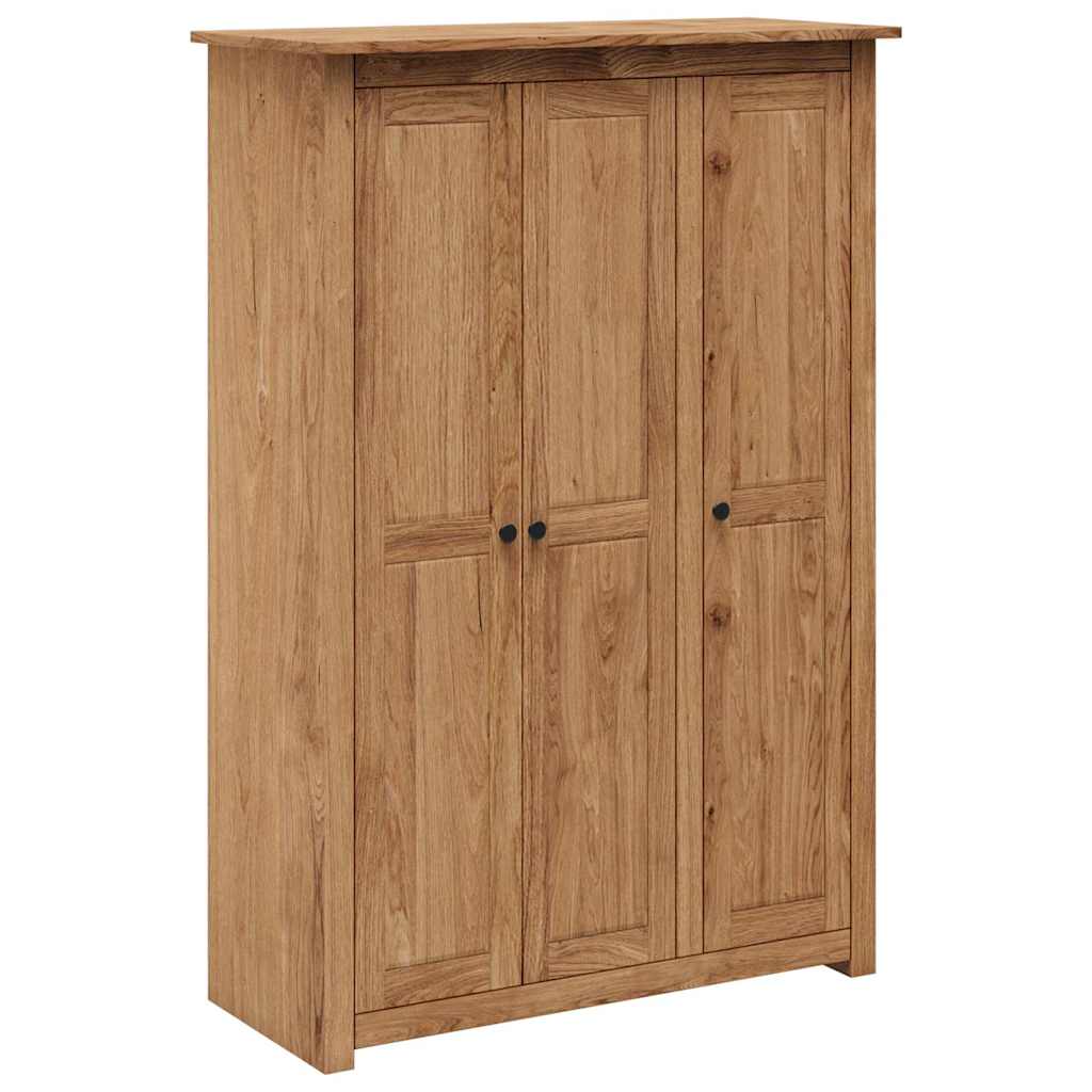 vidaXL Wardrobe | Natural wood colour | Solid pine wood | Large | Wardrobe