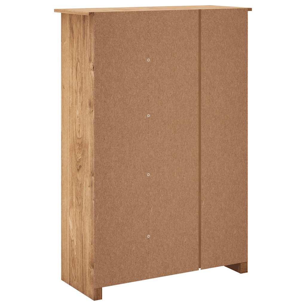 vidaXL Wardrobe | Natural wood colour | Solid pine wood | Large | Wardrobe