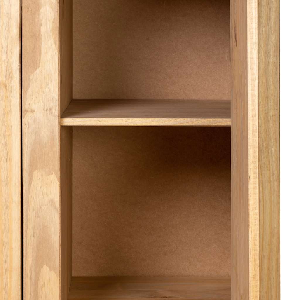 vidaXL Wardrobe | Natural wood colour | Solid pine wood | Large | Wardrobe