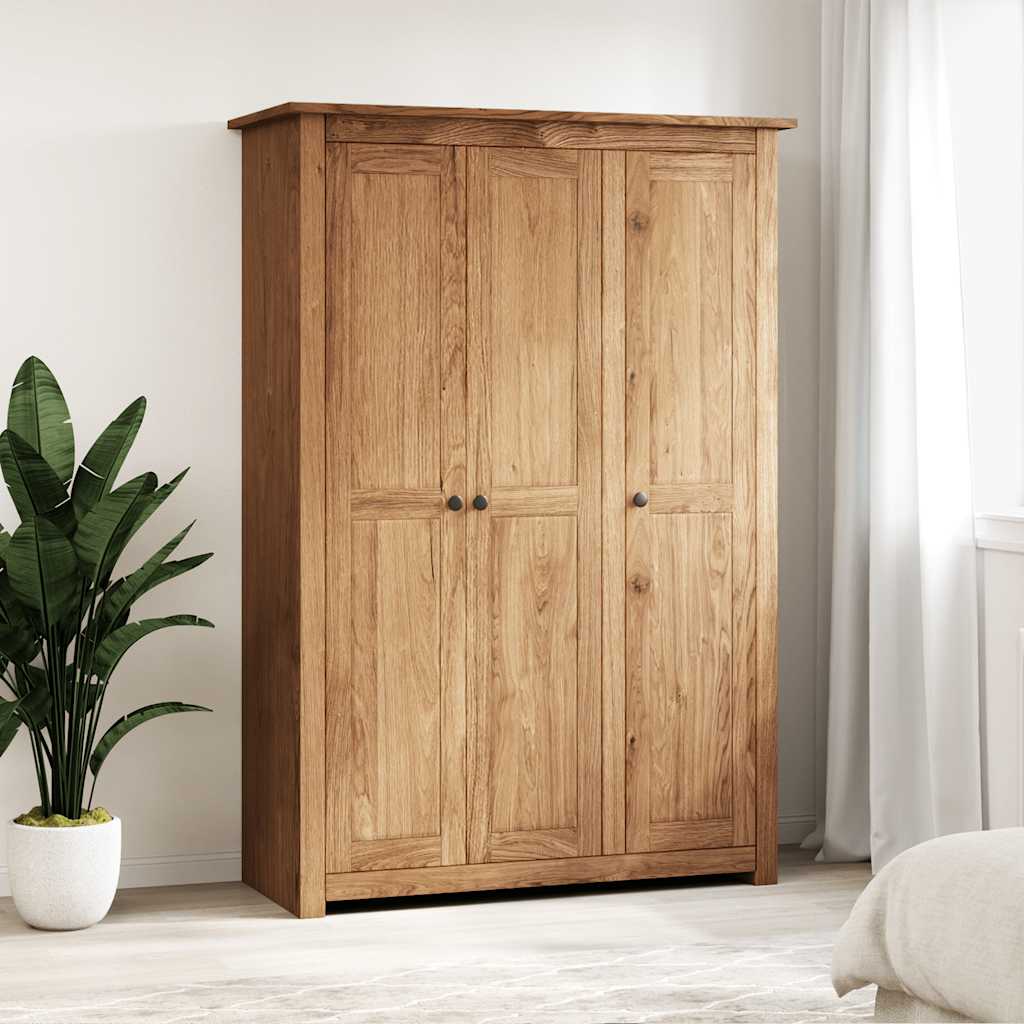 vidaXL Wardrobe | Natural wood colour | Solid pine wood | Large | Wardrobe