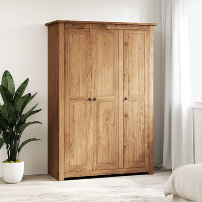 vidaXL Wardrobe | Natural wood colour | Solid pine wood | Large | Wardrobe