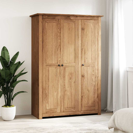 vidaXL Wardrobe | Natural wood colour | Solid pine wood | Large | Wardrobe