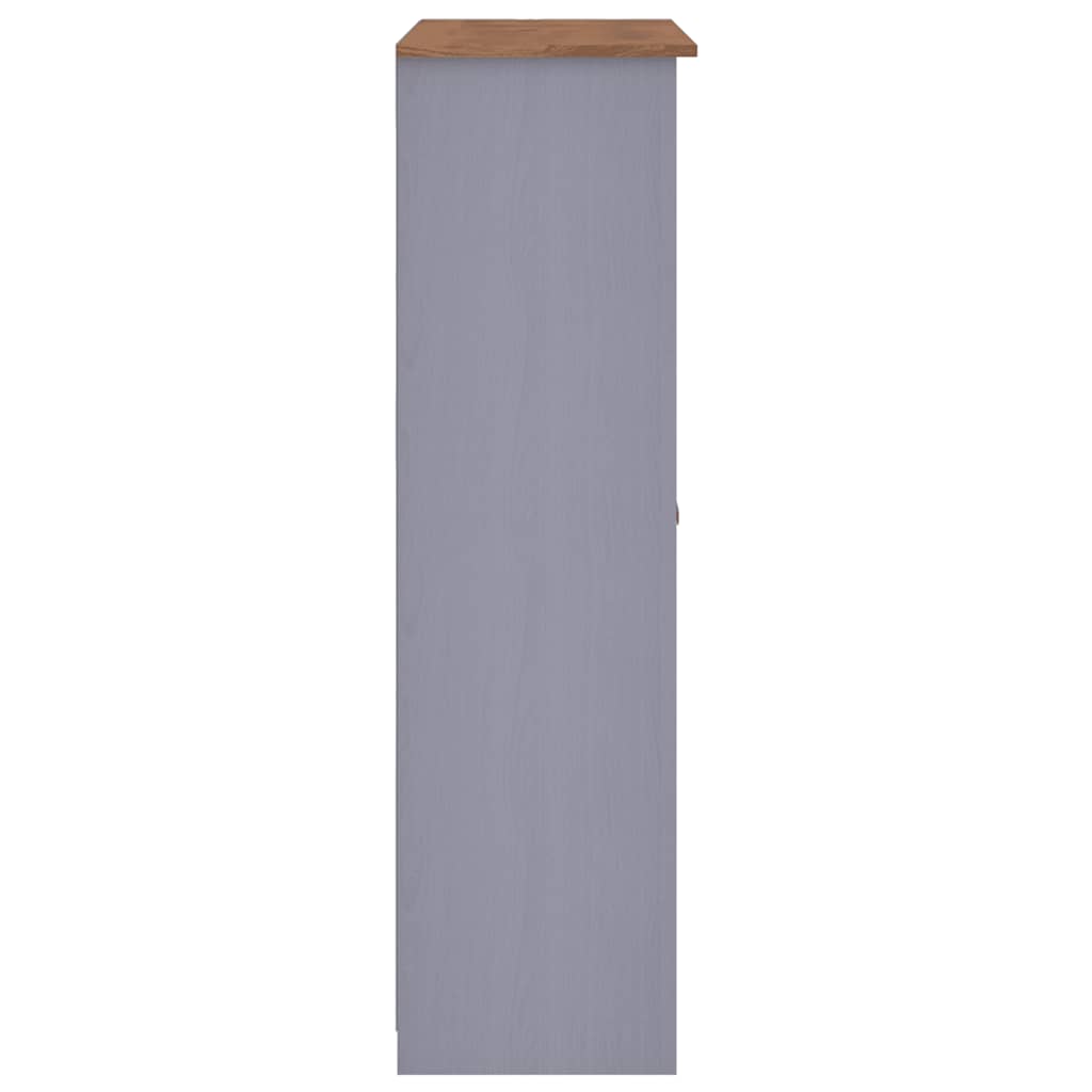 vidaXL Wardrobe | Grey | Solid Pine Wood | Large | Wardrobe | Rectangular