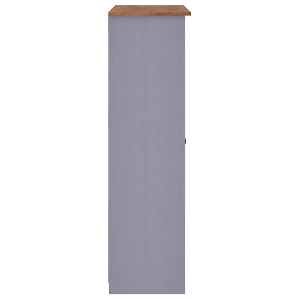 282662 vidaXL 3-Door Wardrobe Grey 118x50x171,5 cm Pine Panama Range