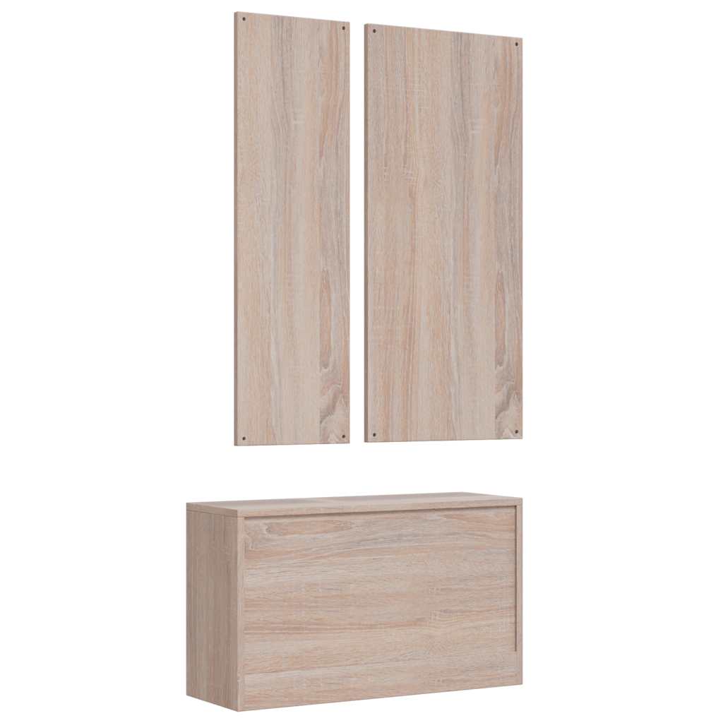 vidaXL Wardrobe | Grey | Solid Pine Wood | Large | Wardrobe | Rectangular