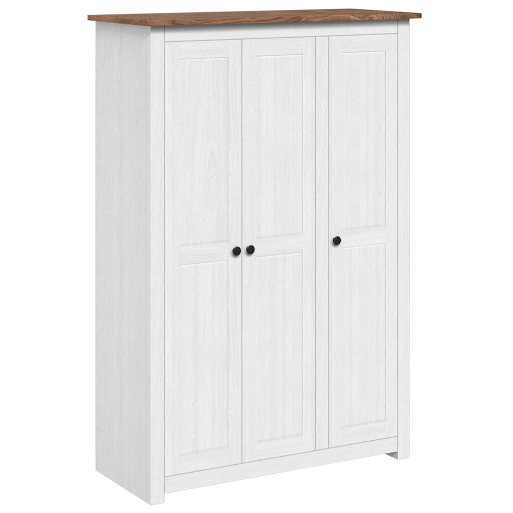 vidaXL Wardrobe | White | Solid Pine Wood | Large | Wardrobe | Rectangular