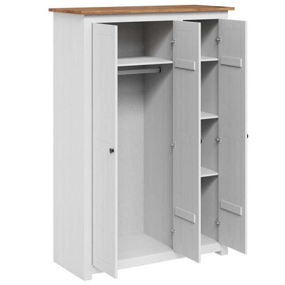 vidaXL Wardrobe | White | Solid Pine Wood | Large | Wardrobe | Rectangular