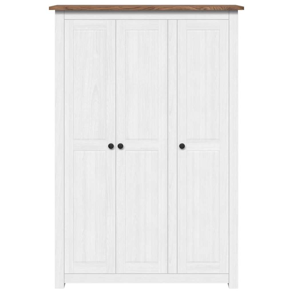 vidaXL Wardrobe | White | Solid Pine Wood | Large | Wardrobe | Rectangular