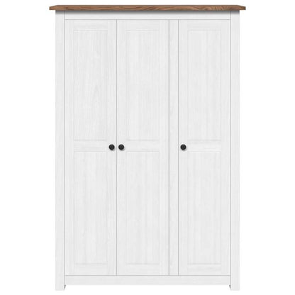 vidaXL Wardrobe | White | Solid Pine Wood | Large | Wardrobe | Rectangular