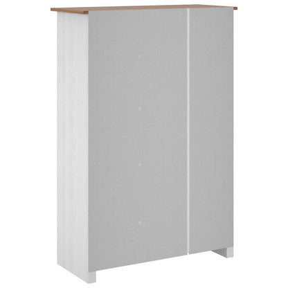 vidaXL Wardrobe | White | Solid Pine Wood | Large | Wardrobe | Rectangular