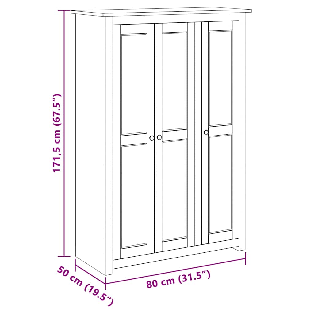 vidaXL Wardrobe | White | Solid Pine Wood | Large | Wardrobe | Rectangular