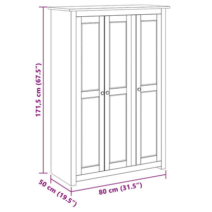 vidaXL Wardrobe | White | Solid Pine Wood | Large | Wardrobe | Rectangular