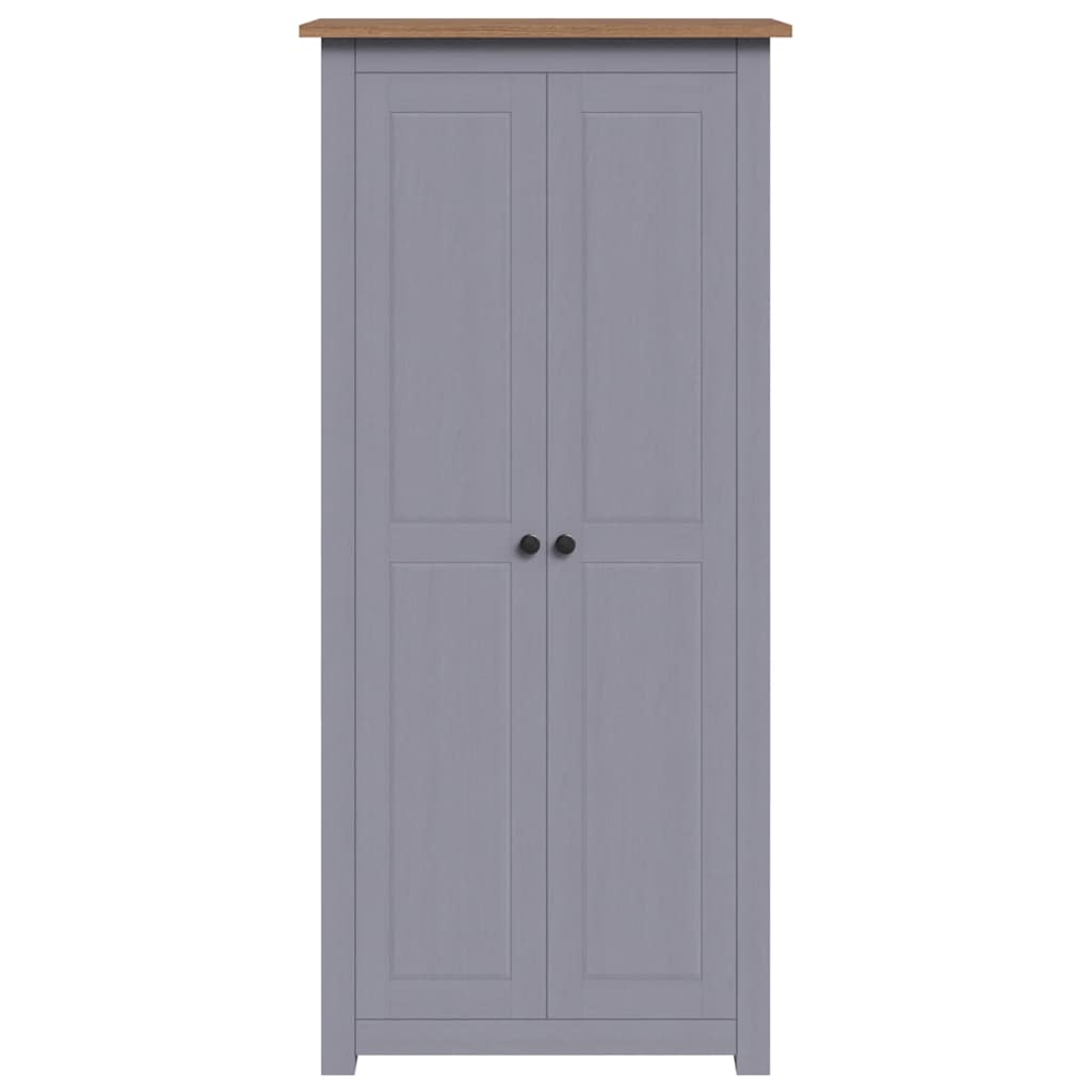 vidaXL Wardrobe Grey 80x50x171.5 cm Solid Pine Panama Range
