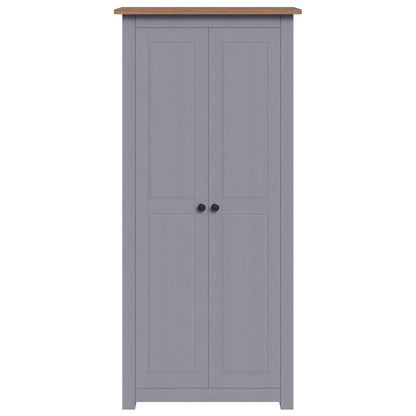 vidaXL Wardrobe Grey 80x50x171.5 cm Solid Pine Panama Range