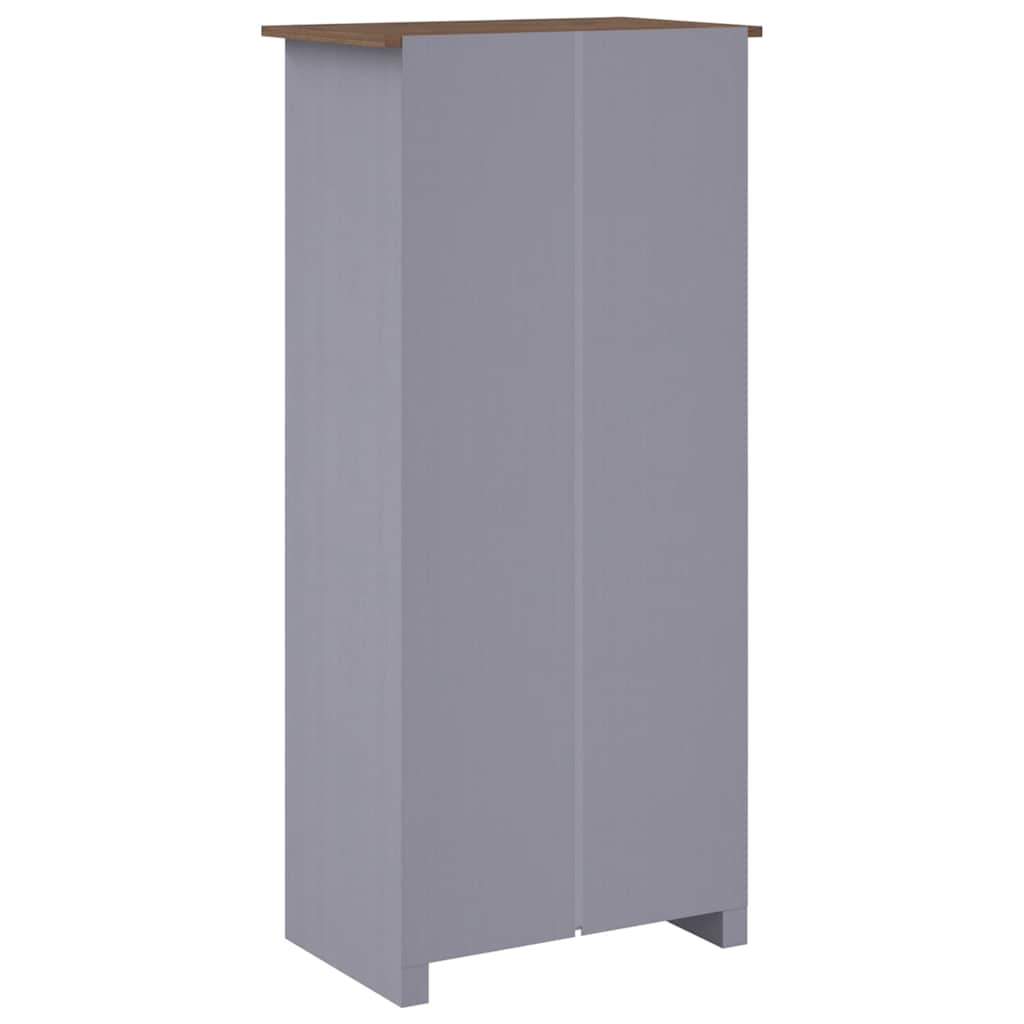 vidaXL Wardrobe Grey 80x50x171.5 cm Solid Pine Panama Range