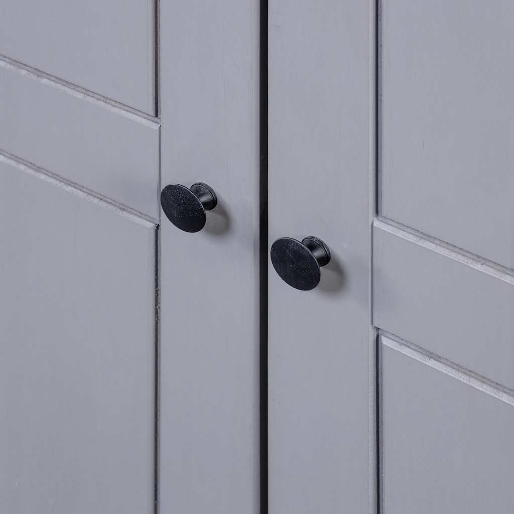 282665 vidaXL Wardrobe Grey 80x50x171,5 cm Solid Pine Panama Range