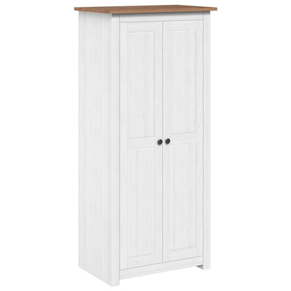 282666 vidaXL Wardrobe White 80x50x171,5 cm Solid Pine Panama Range