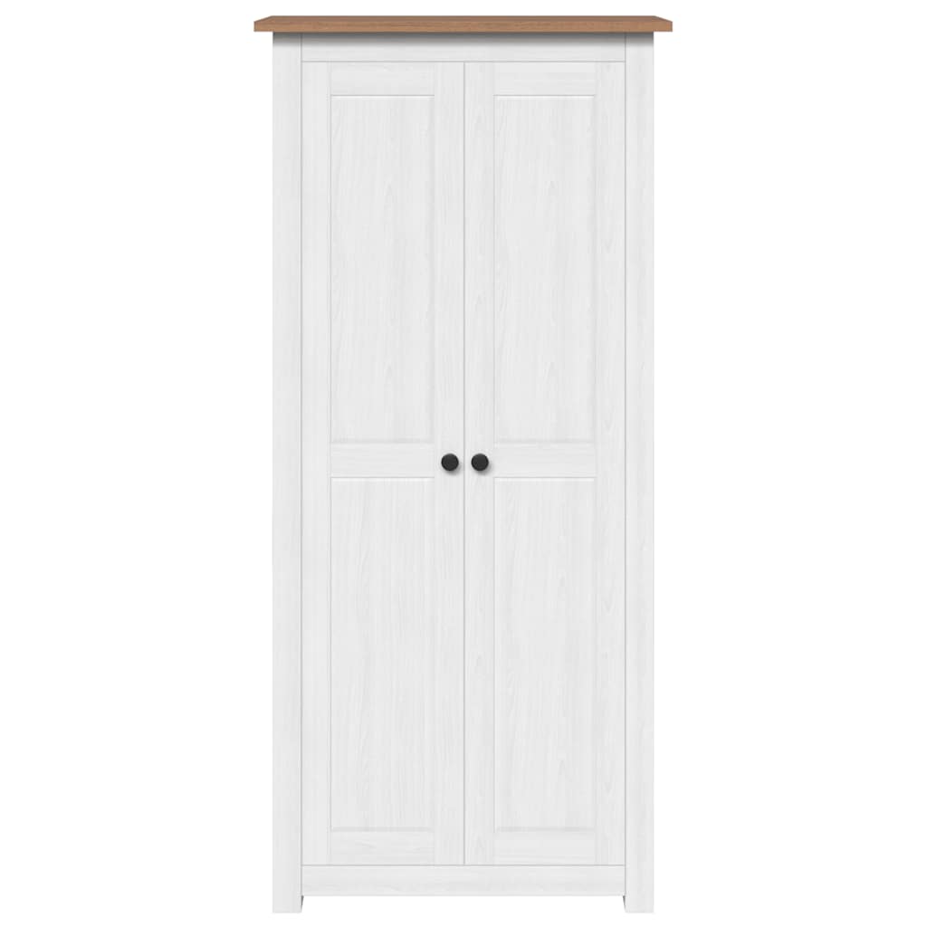 282666 vidaXL Wardrobe White 80x50x171,5 cm Solid Pine Panama Range