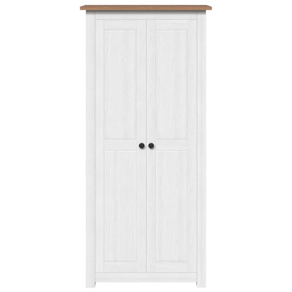 282666 vidaXL Wardrobe White 80x50x171,5 cm Solid Pine Panama Range